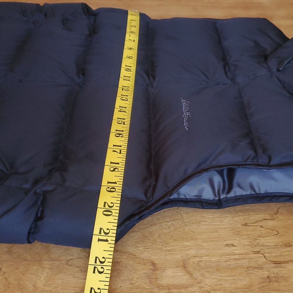 Eddie Bauer Puffer Vest Mens SMALL Minimum 80% Down Black Full Zip EB650 - Picture 8 of 8
